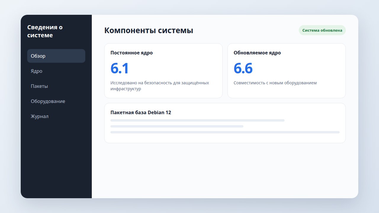 Актуальные компоненты Astra Linux